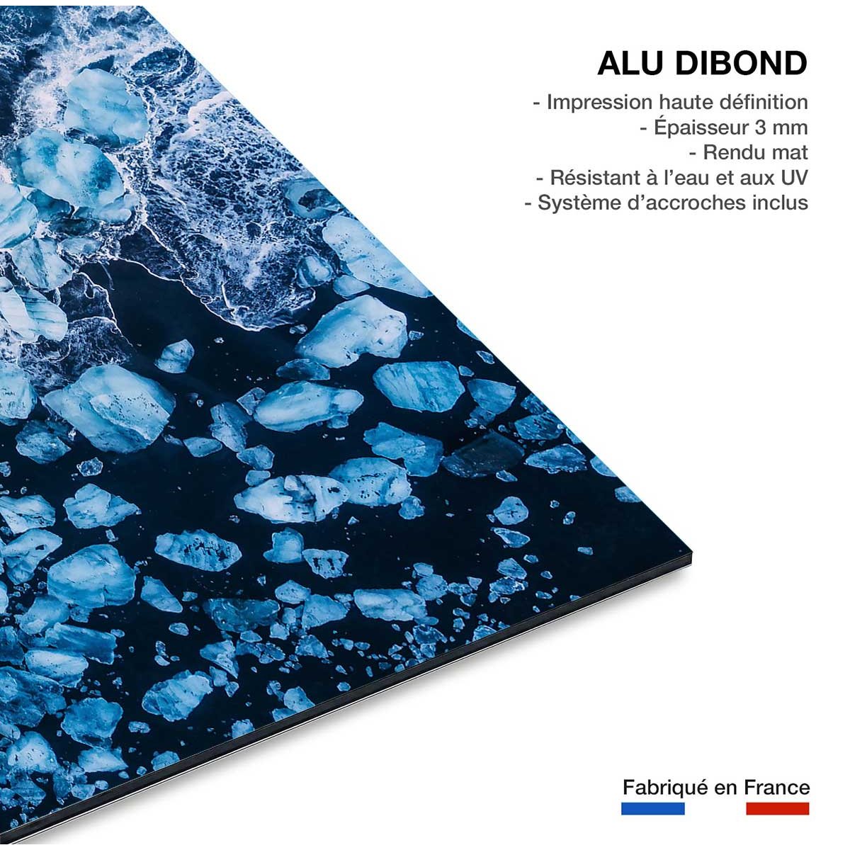Tableau iceland diamond beach tableau alu dibond, HEXOA