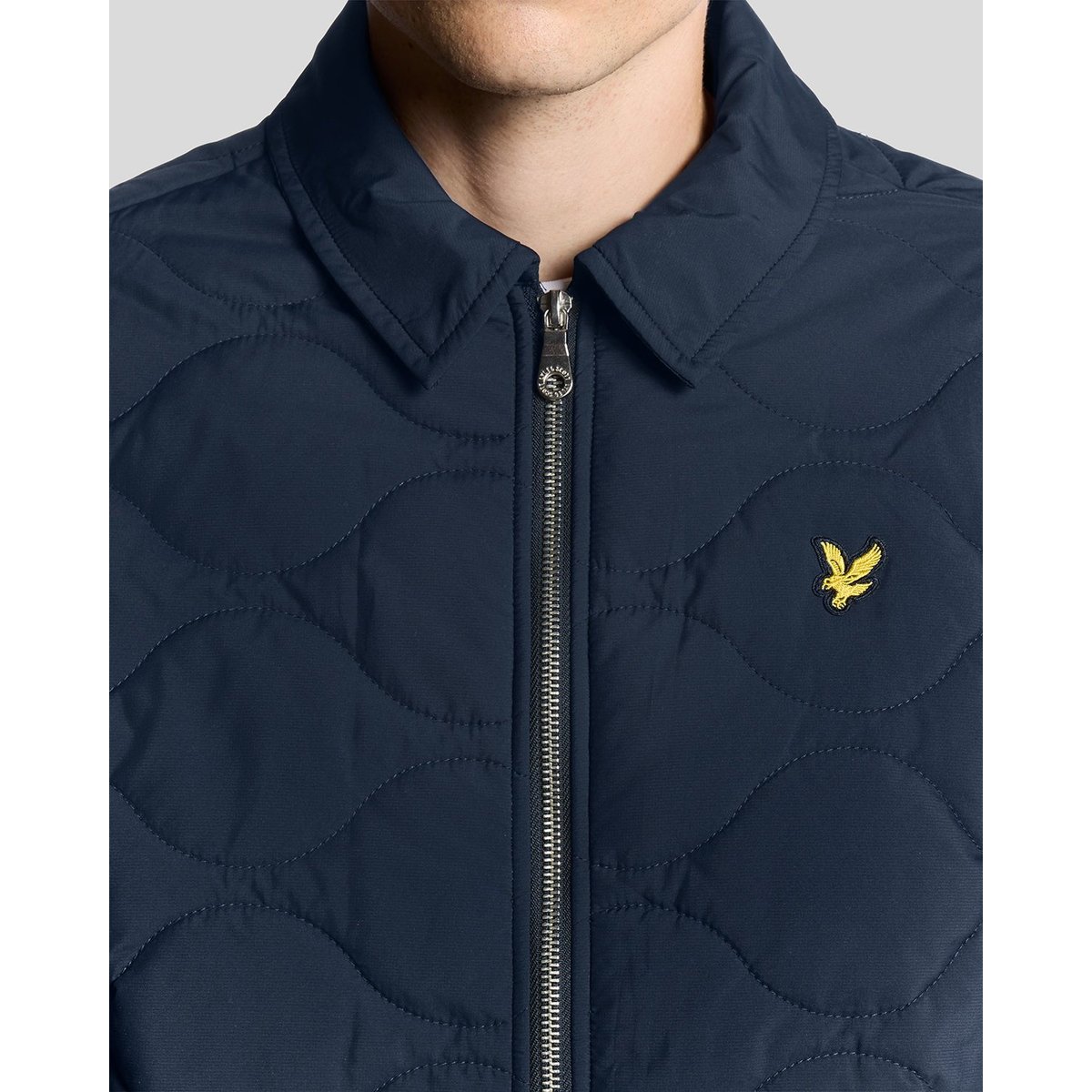 Veste déperlante ripstop matelassée bleu foncé marine, LYLE & SCOTT