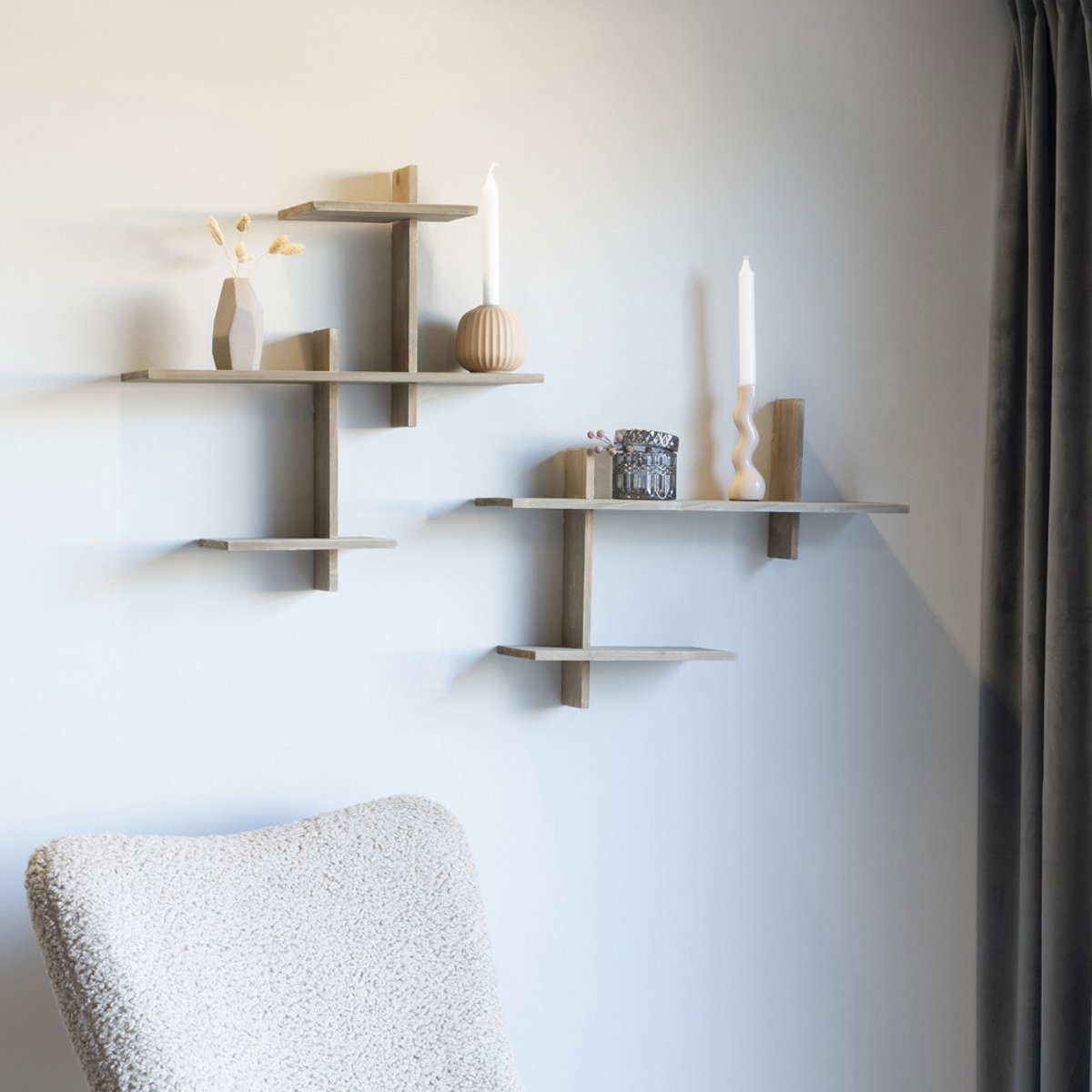 Etagère murale en bois- GAVI bois clair, HOUSE NORDIC