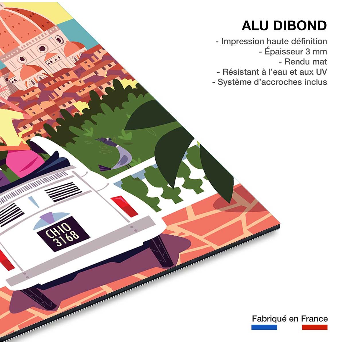 Tableau voyage à florence tableau alu dibond, HEXOA