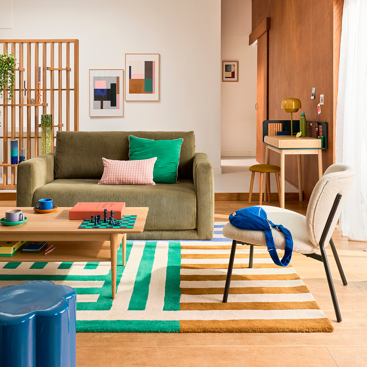 Elsie 100% Wool Rug multi-coloured, LA REDOUTE INTERIEURS