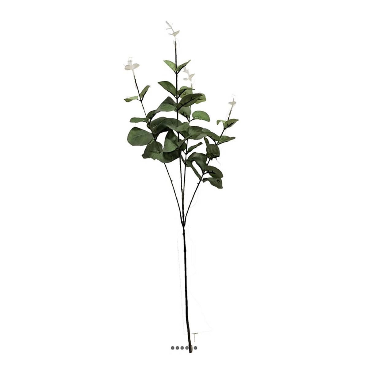 Branche de faux eucalyptus H 65 cm 4 ramures v002239, ARTIFICIELLES