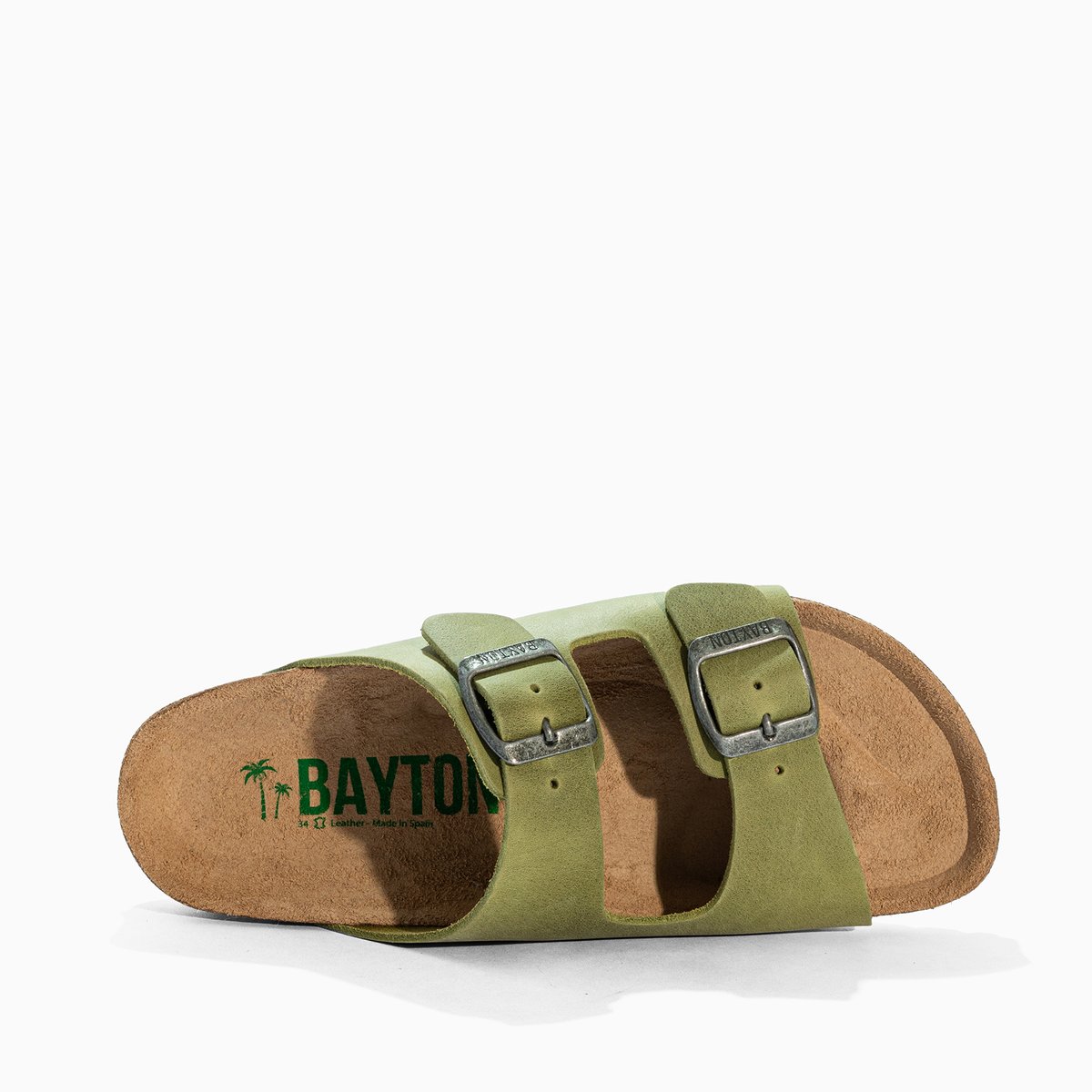 Sandales en cuir ATLAS green, BAYTON