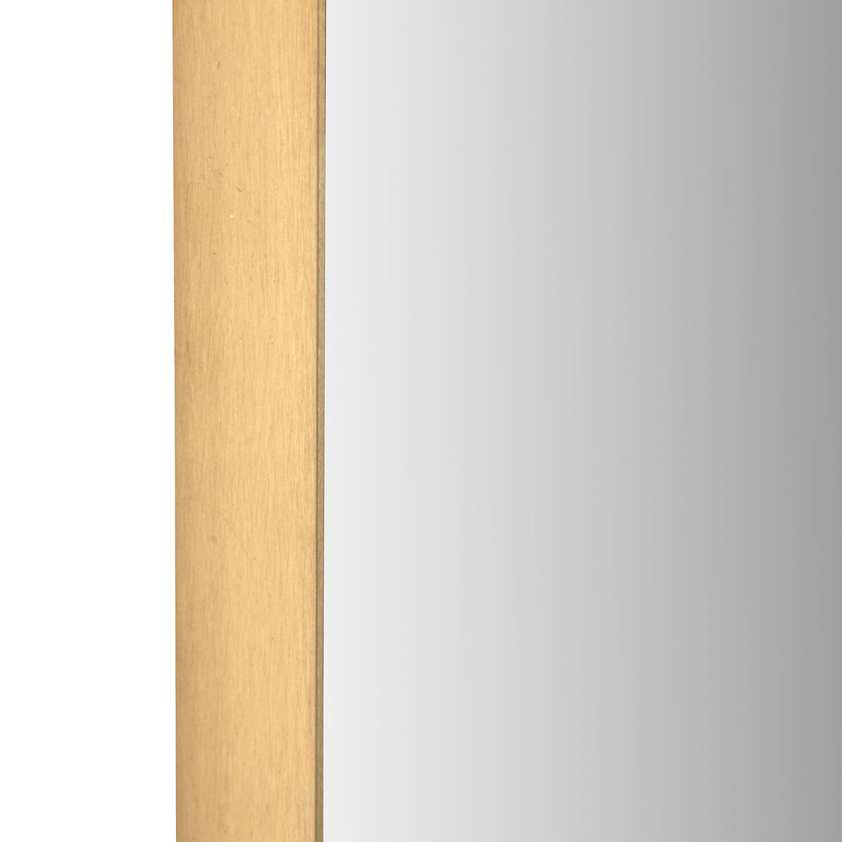 90cm Brushed Gold Metal Slim Frame Oval Wall Mirror gold-coloured, SO'HOME
