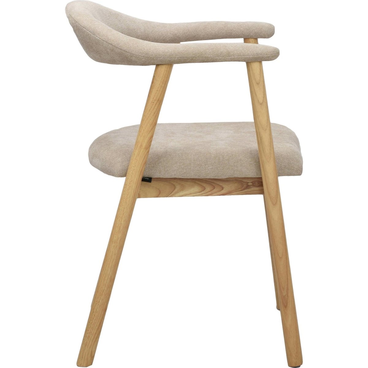 Chaise de salle à manger bois et bouclette gris taupe chiné storm, RECOLLECTION