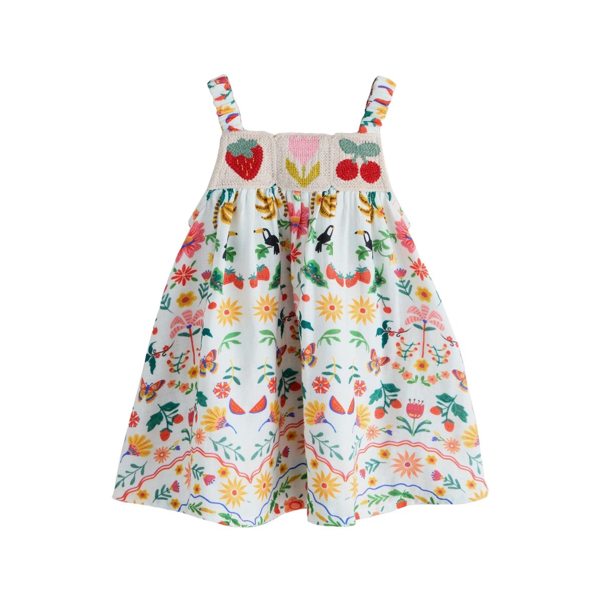 Robe texturée avec finitions au crochet impression miroir, NEXT