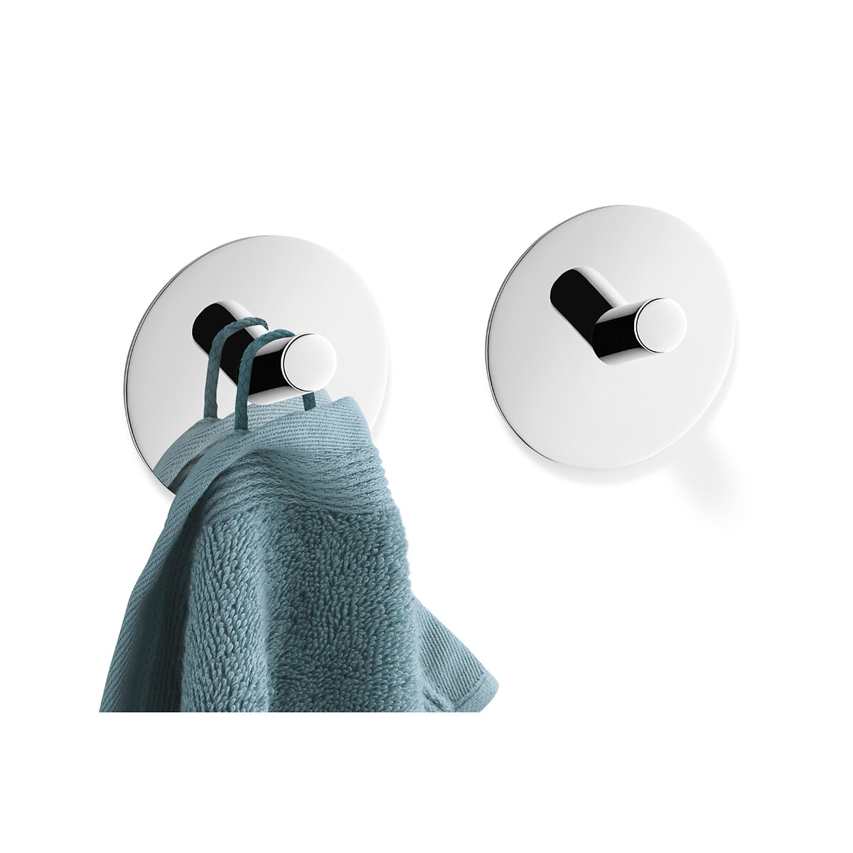 Cabide redondo Duplo (lote 2), ZACK inox brilhante, ZACK