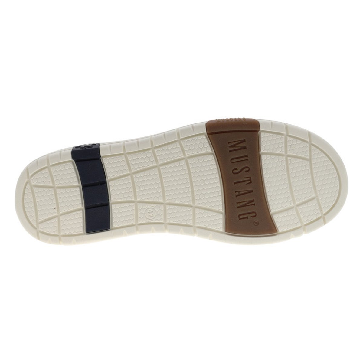 Baskets bleus avec un talon plat et des lacets ronds tressés bleu, MUSTANG