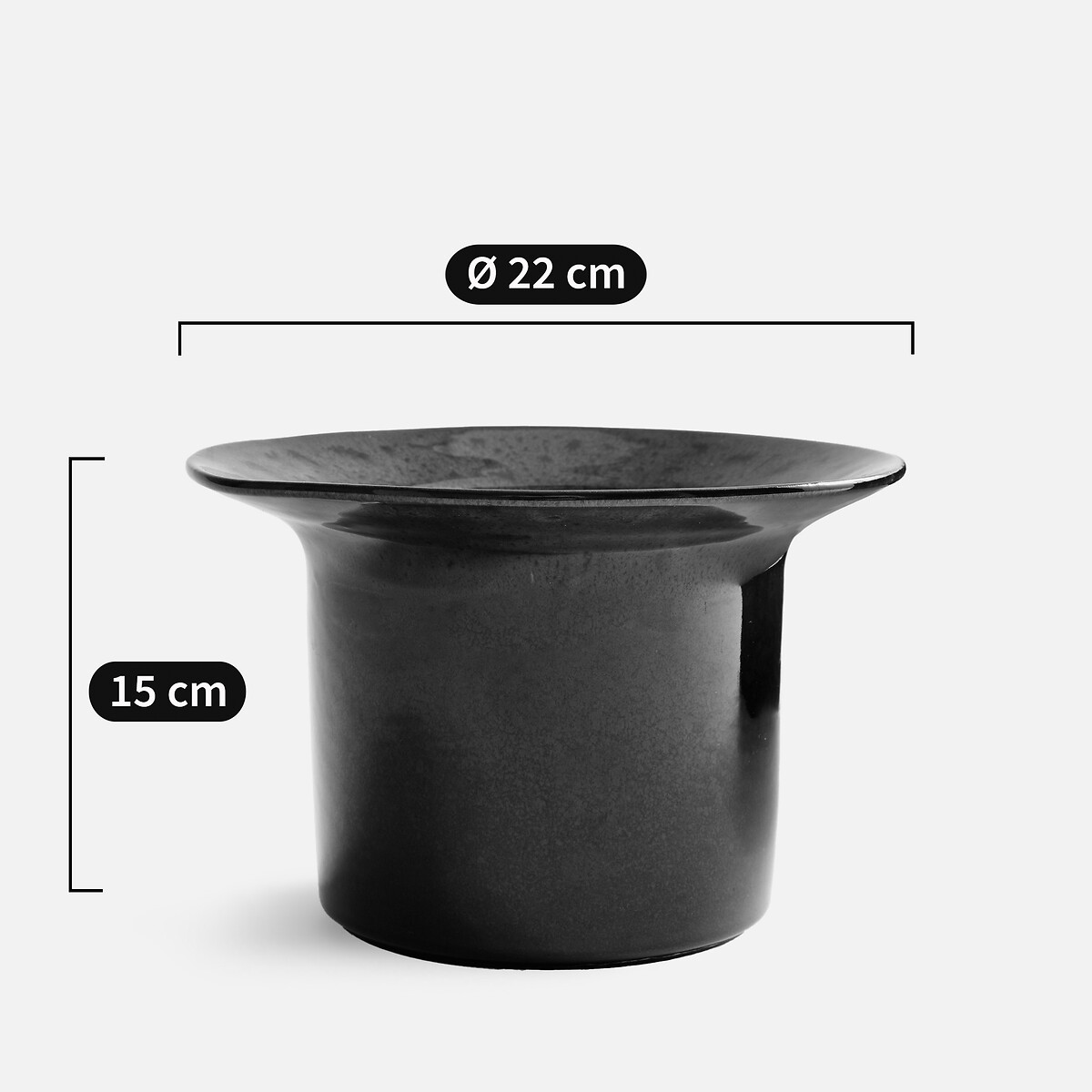 Messine Reactive Glazed Stoneware Planter, Height 15cm plum, AM.PM