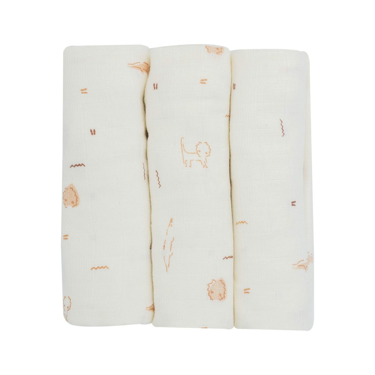 Lot de 3 langes 70x70cm - Tam-Tam v019845, TROIS KILOS SEPT