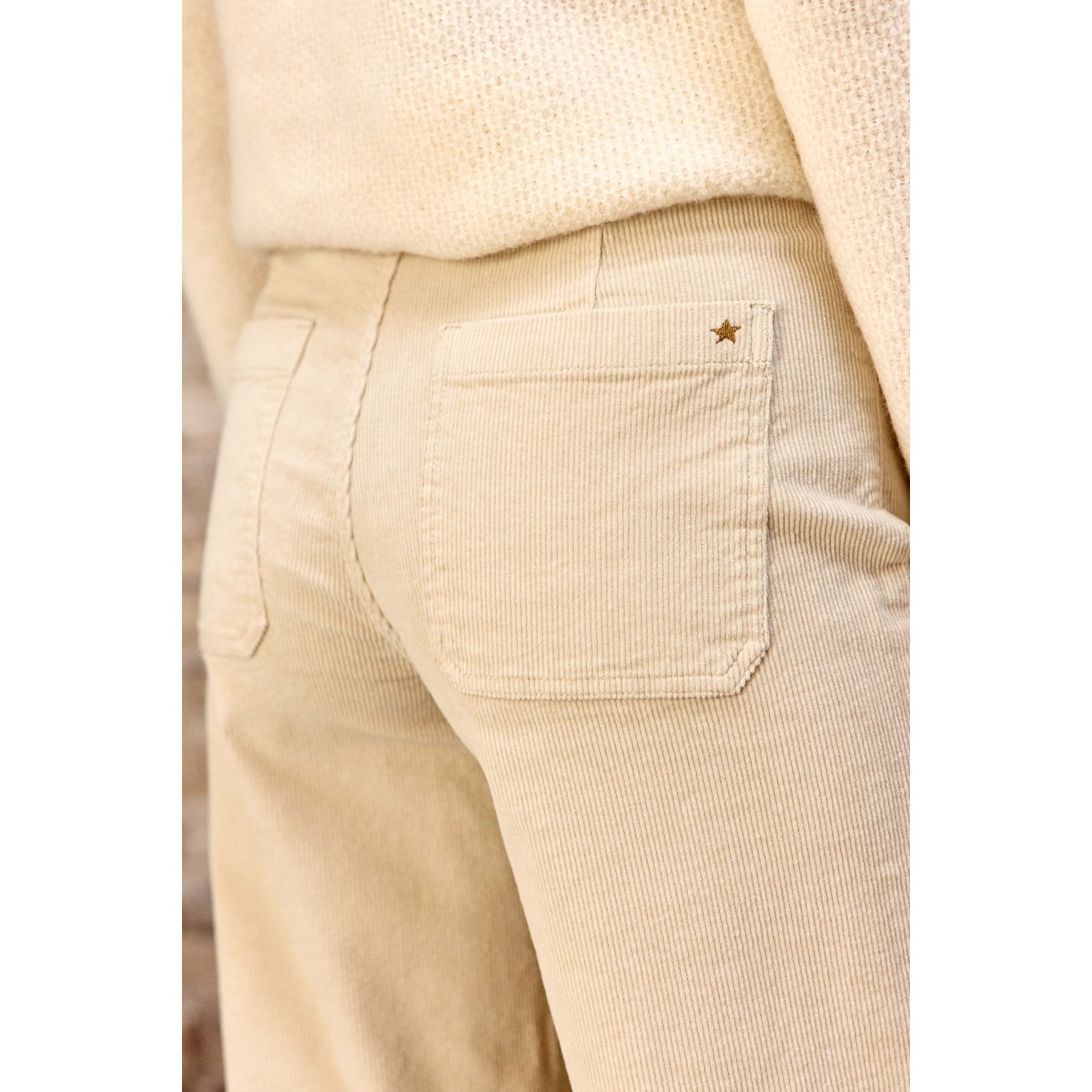 Pantalon loose, large uni ATLANTY 11-ecru, LA PETITE ETOILE