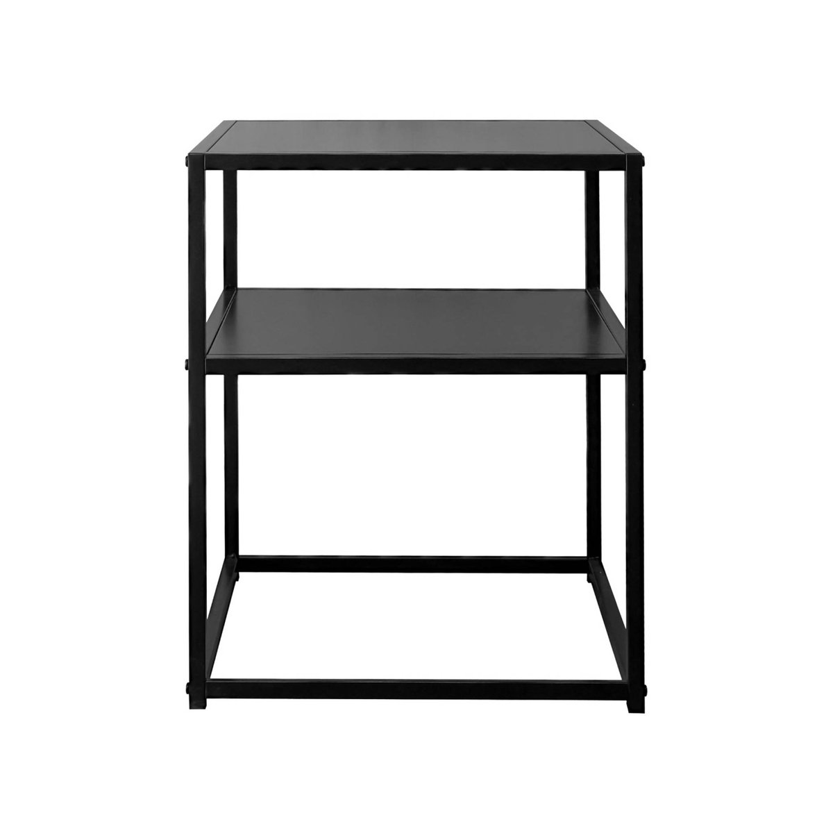 Table de chevet métal 1 étagère (lot de 2) INDUSTRIELLE noir, SWEEEK