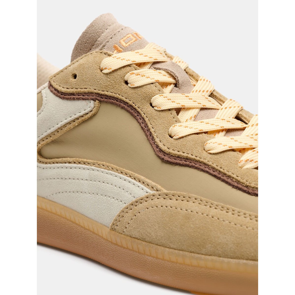 Baskets mix matières PARK KHAKI beige, HOFF