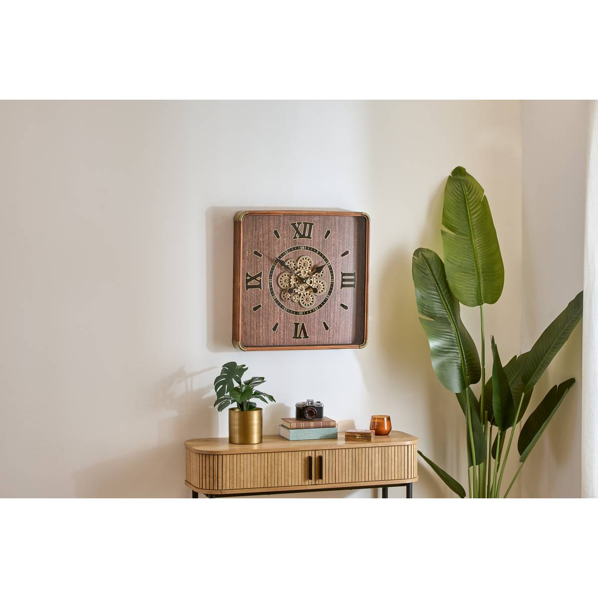Horloge ARCHIE marron, ATMOSPHERA