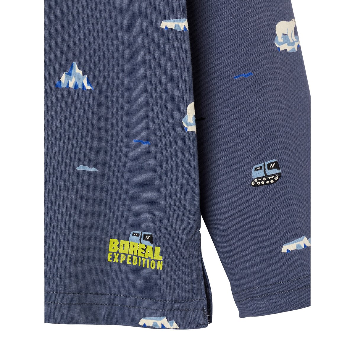T-shirt manches longues bleu moyen, VERTBAUDET