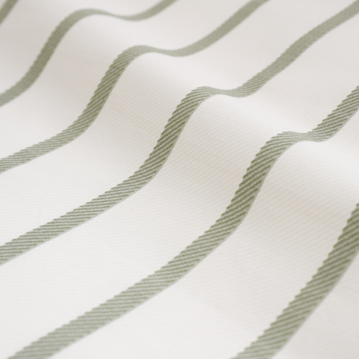 Hampton Stripe 200 Thread Count Cotton Reversible Duvet Cover and Pillowcase S dark green/light green, BIANCA FINE LINENS