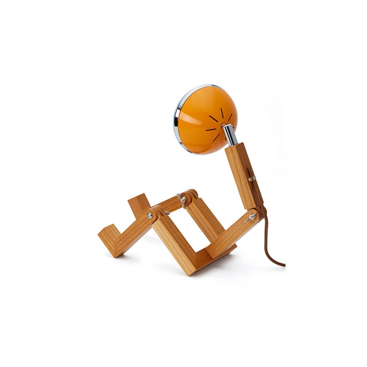 Lampe Mr Wattson mini Fashion orange, D'ARPEJE