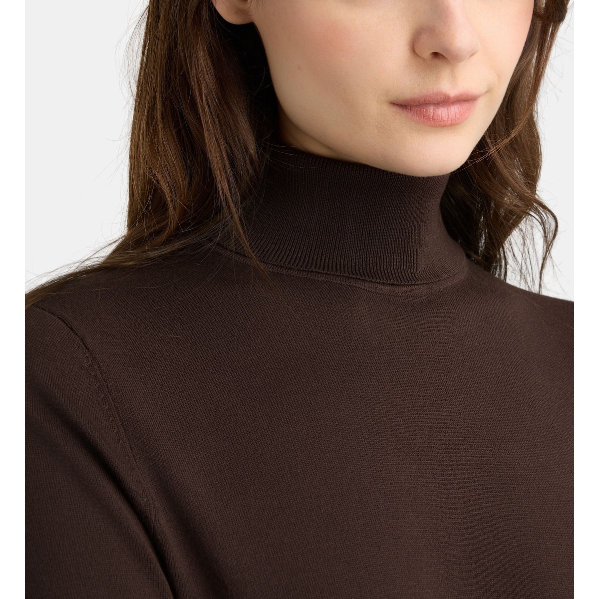 Pull fin bya cr droit marron chocolat, GALERIES LAFAYETTE