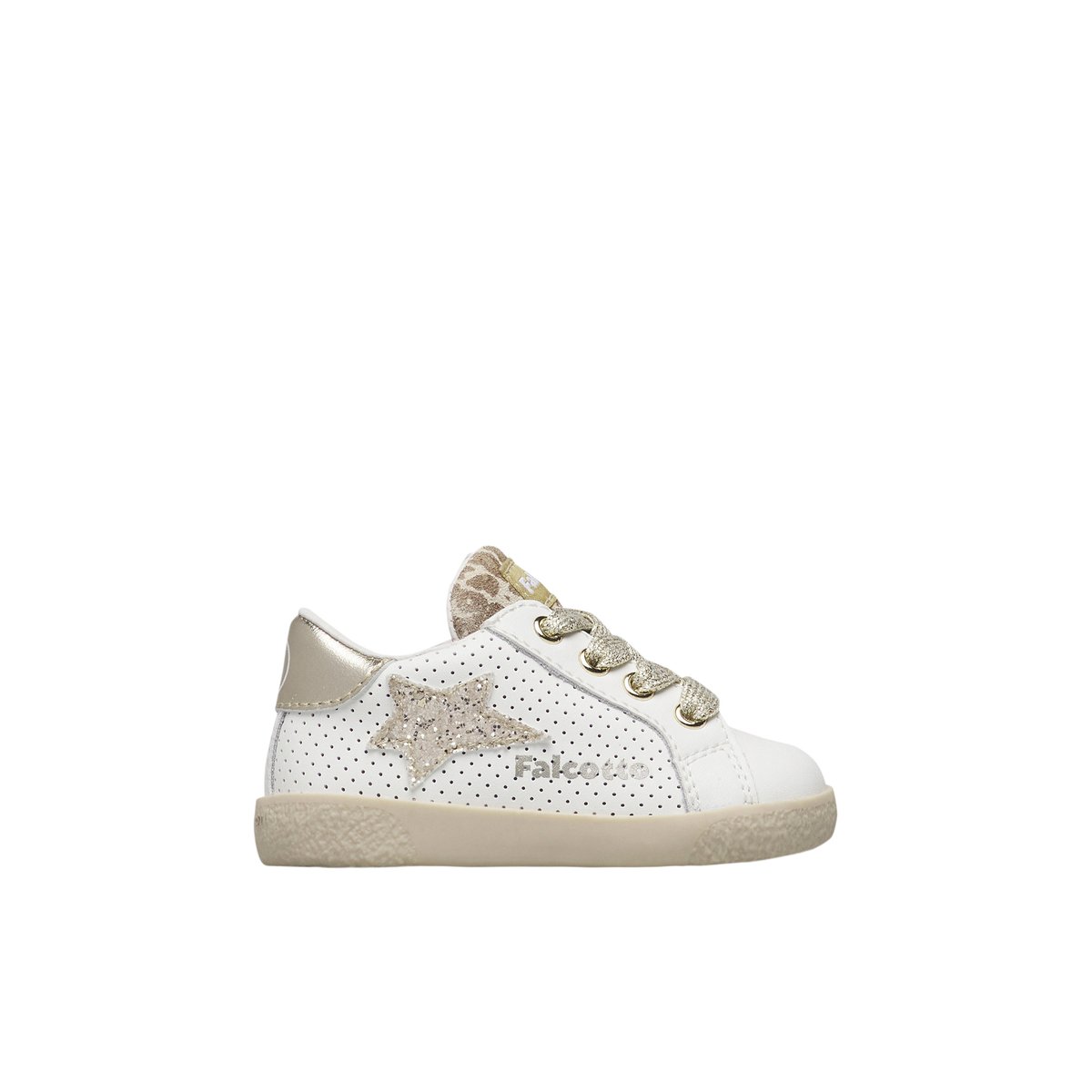 Baskets en cuir ALNOITE 2. blanc-platine-, FALCOTTO