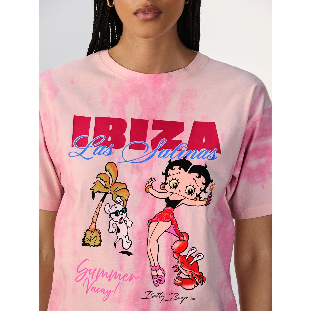 T-shirt ras du cou betty boop rose, NEXT