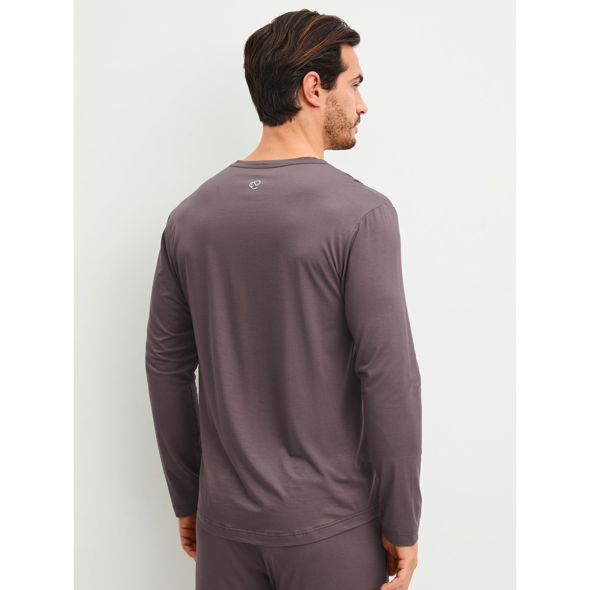 T-shirt à manches longues manches longues Modal DEEPSLEEPWEAR BALANCING sparrow brown, CALIDA