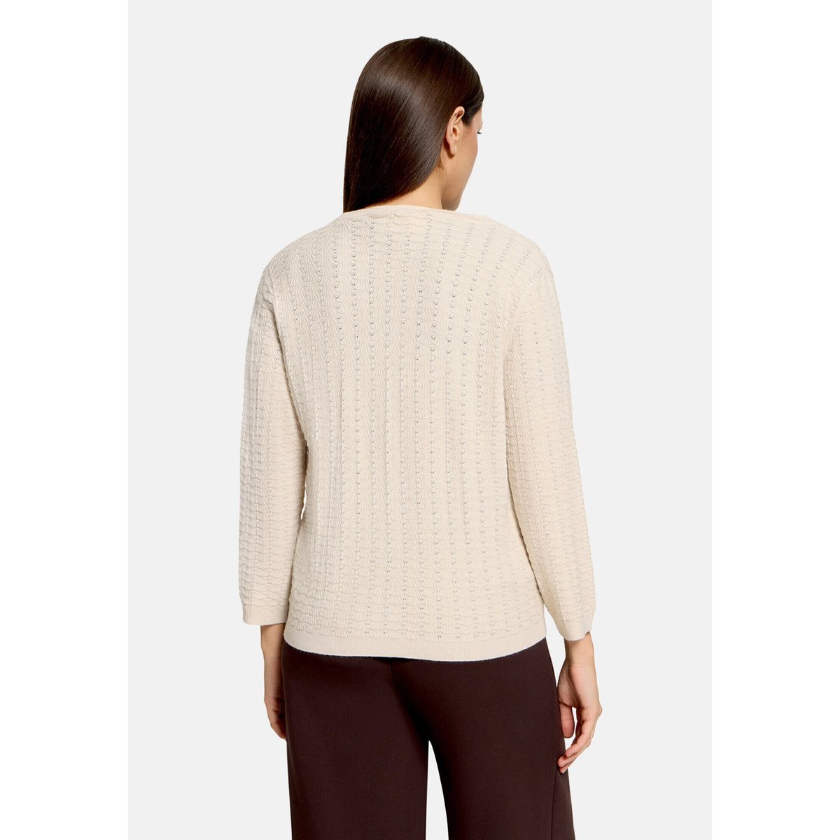 Cardigan en maille à encolure en v silky beige, CARTOON