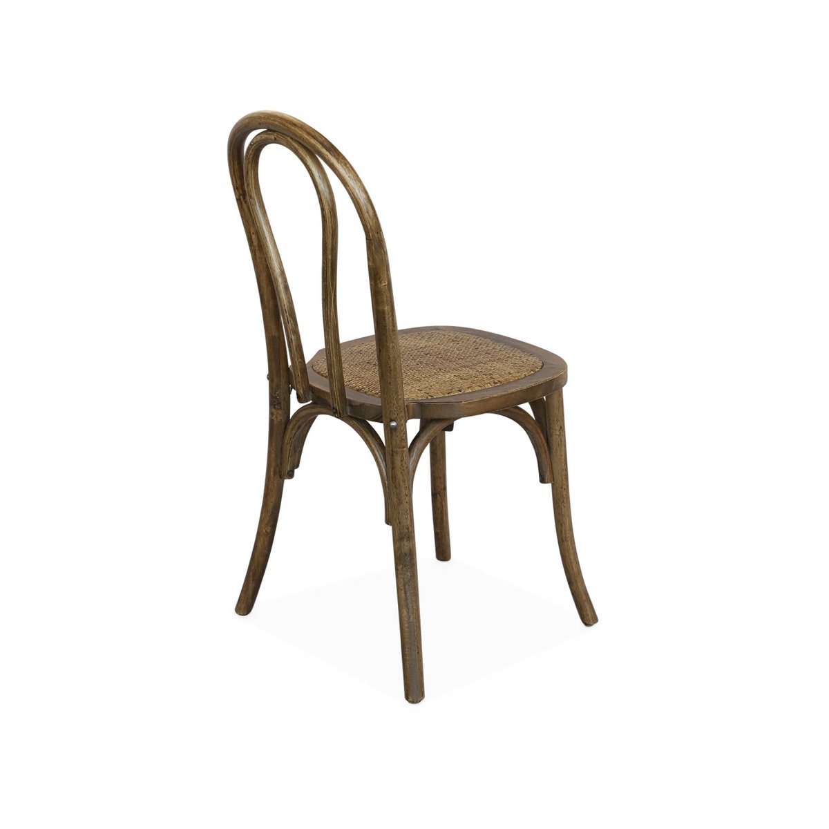 Chaise vintage bois et rotin (lot de 2) BASTILLE marron vieilli, SWEEEK