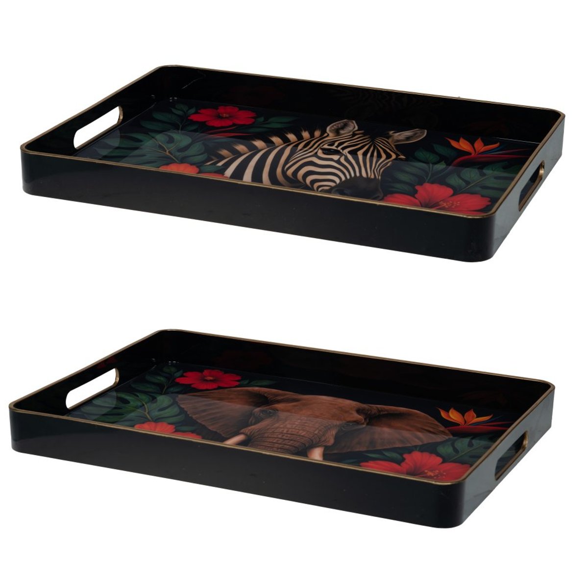 Plateau rectangulaire Tropica 42x30 cm - TROPICA multicolore, TABLE PASSION