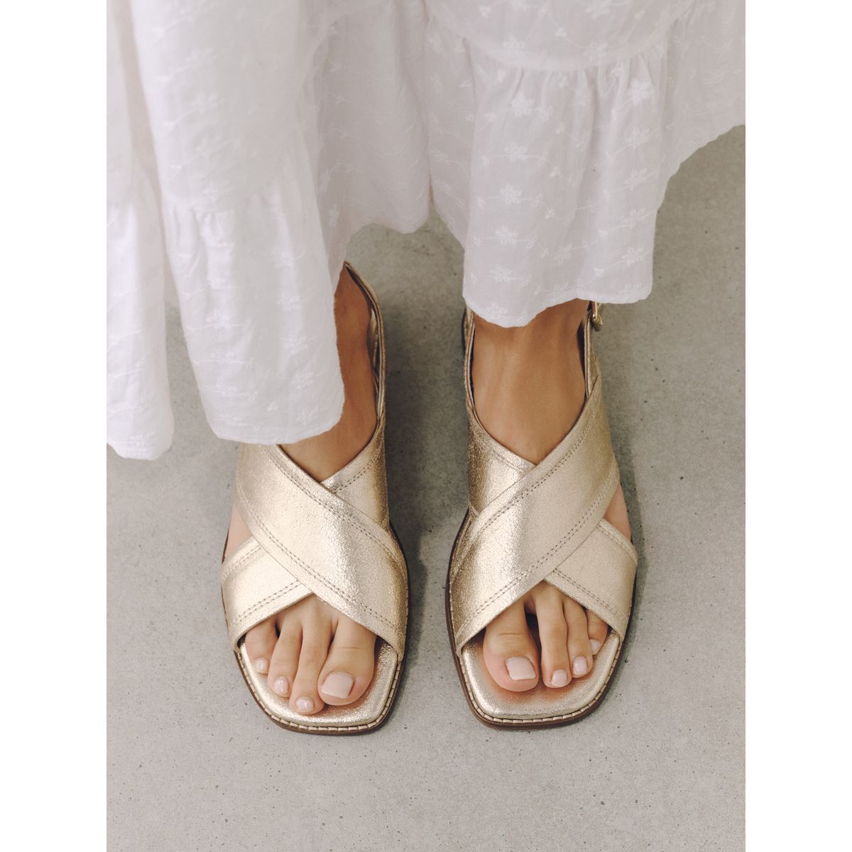 Sandales à bout ouvert forever comfort® doré, NEXT