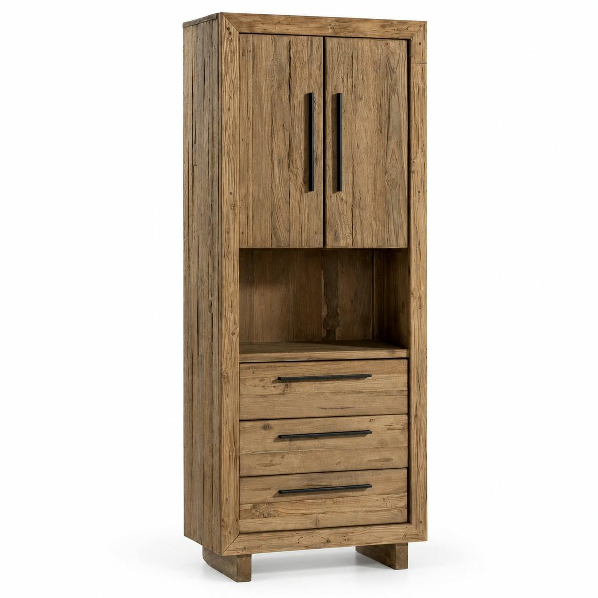 Colonne de rangement en teck recyclé naturel KERALA bois naturel, PIER IMPORT