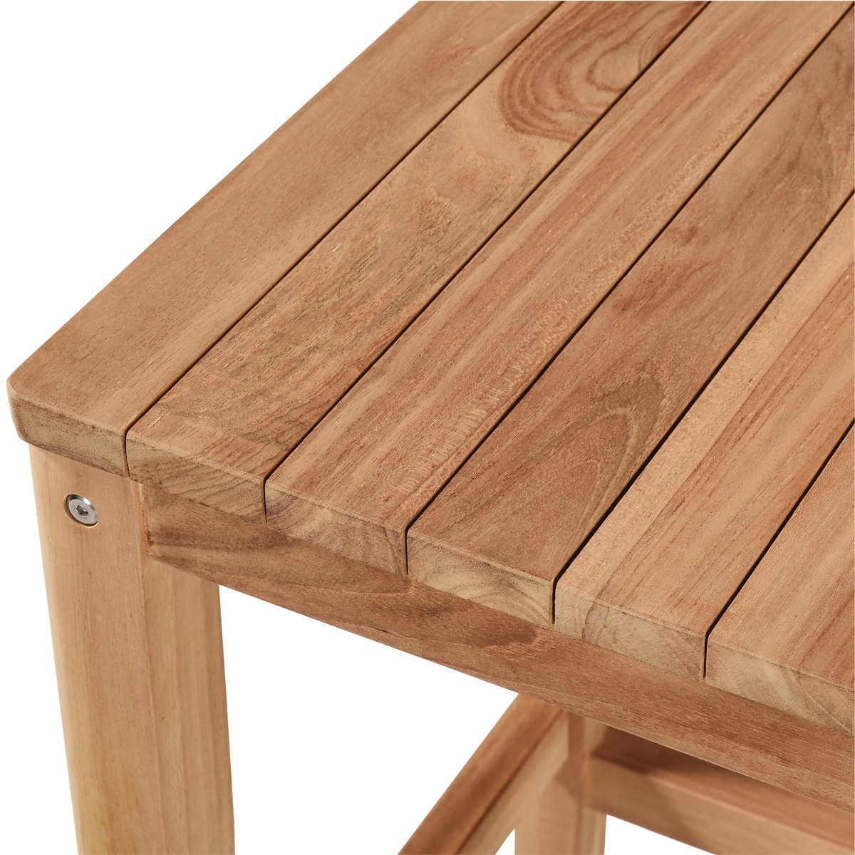 Tabouret de bar en teck massif Sarina naturel, TECK ATTITUDE