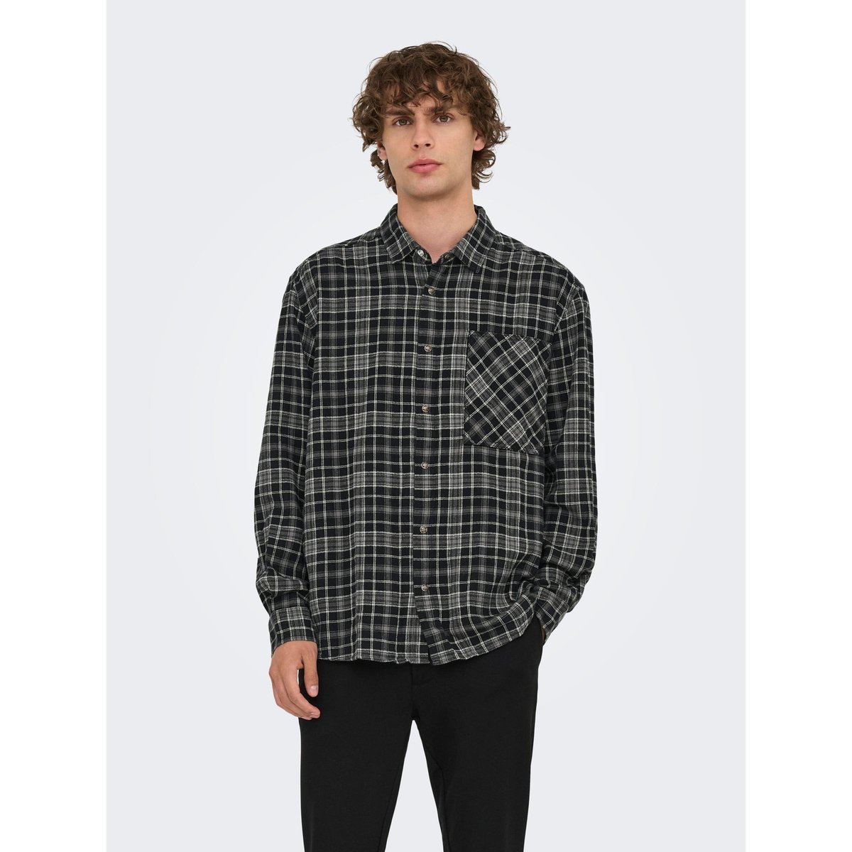 Chemise En Flanelle noire - black, ONLY & SONS