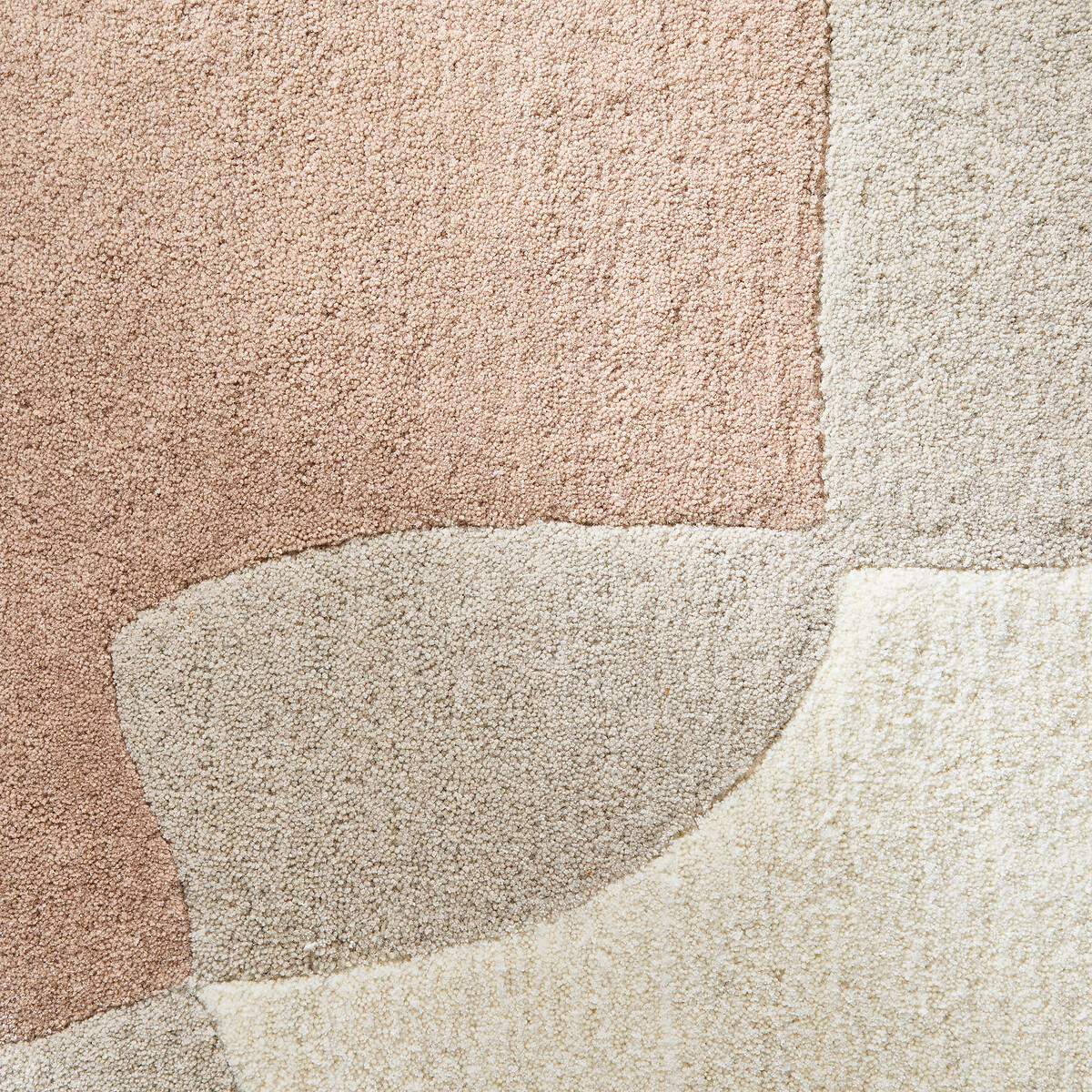 Tapis en lyocell et laine, tufté main, Caldera beige rosé, AM.PM
