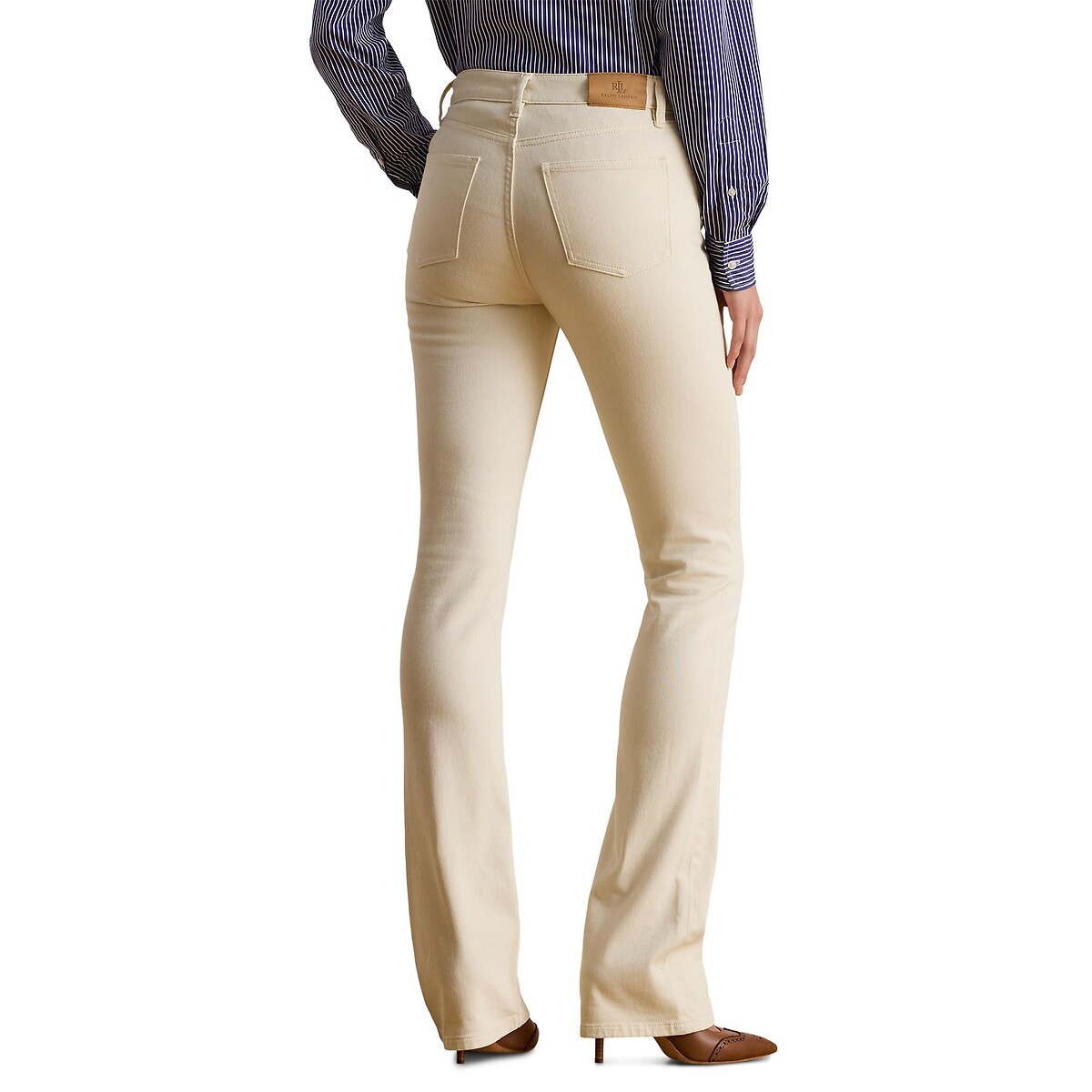 High Waist Bootcut Jeans ecru , LAUREN RALPH LAUREN