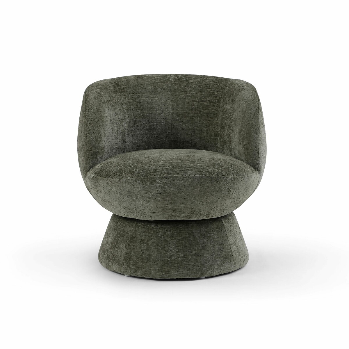 Flora Chenille Swivel Chair olive, SO'HOME