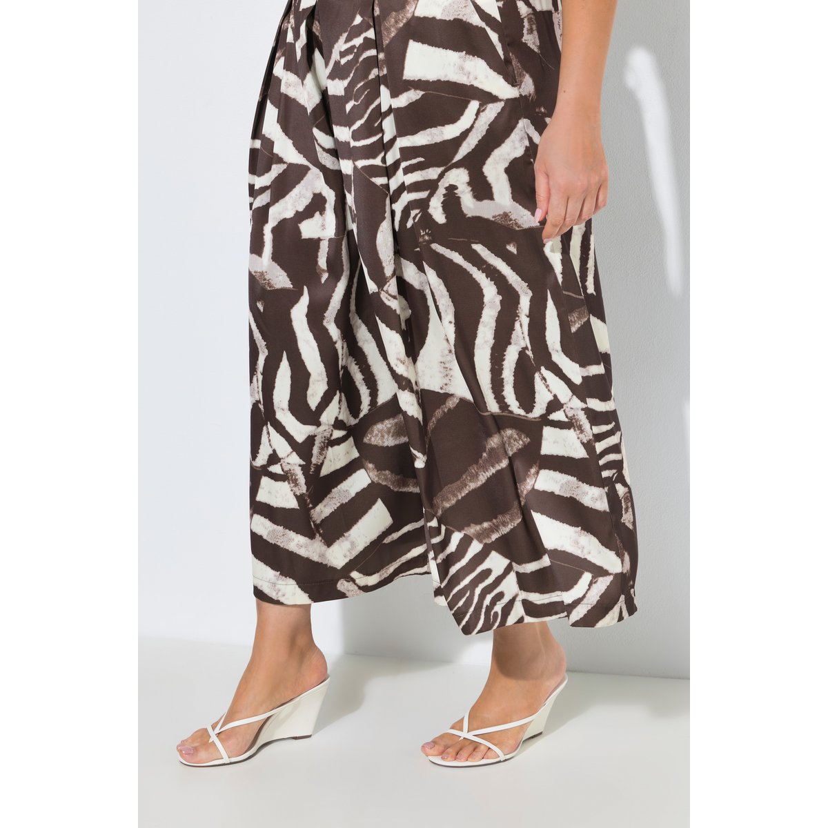 Jupe-culotte motif zébré acajou, ULLA POPKEN