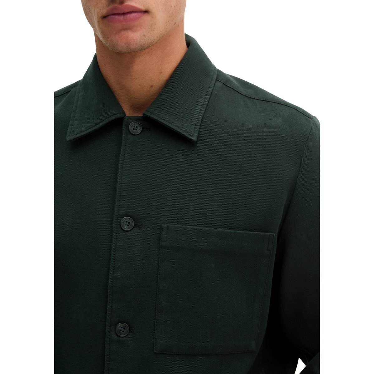 Surchemise en twill de coton bio double épaisseur bleu, MARC O'POLO