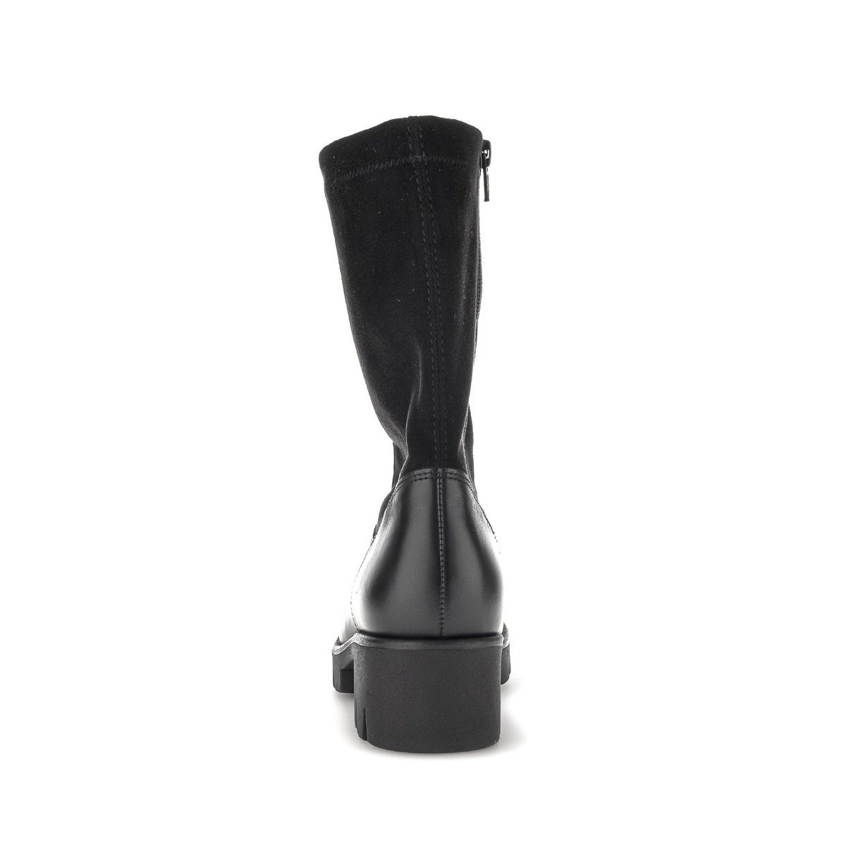Bottines en cuir lisse/velours à talon décroché noir velours, GABOR