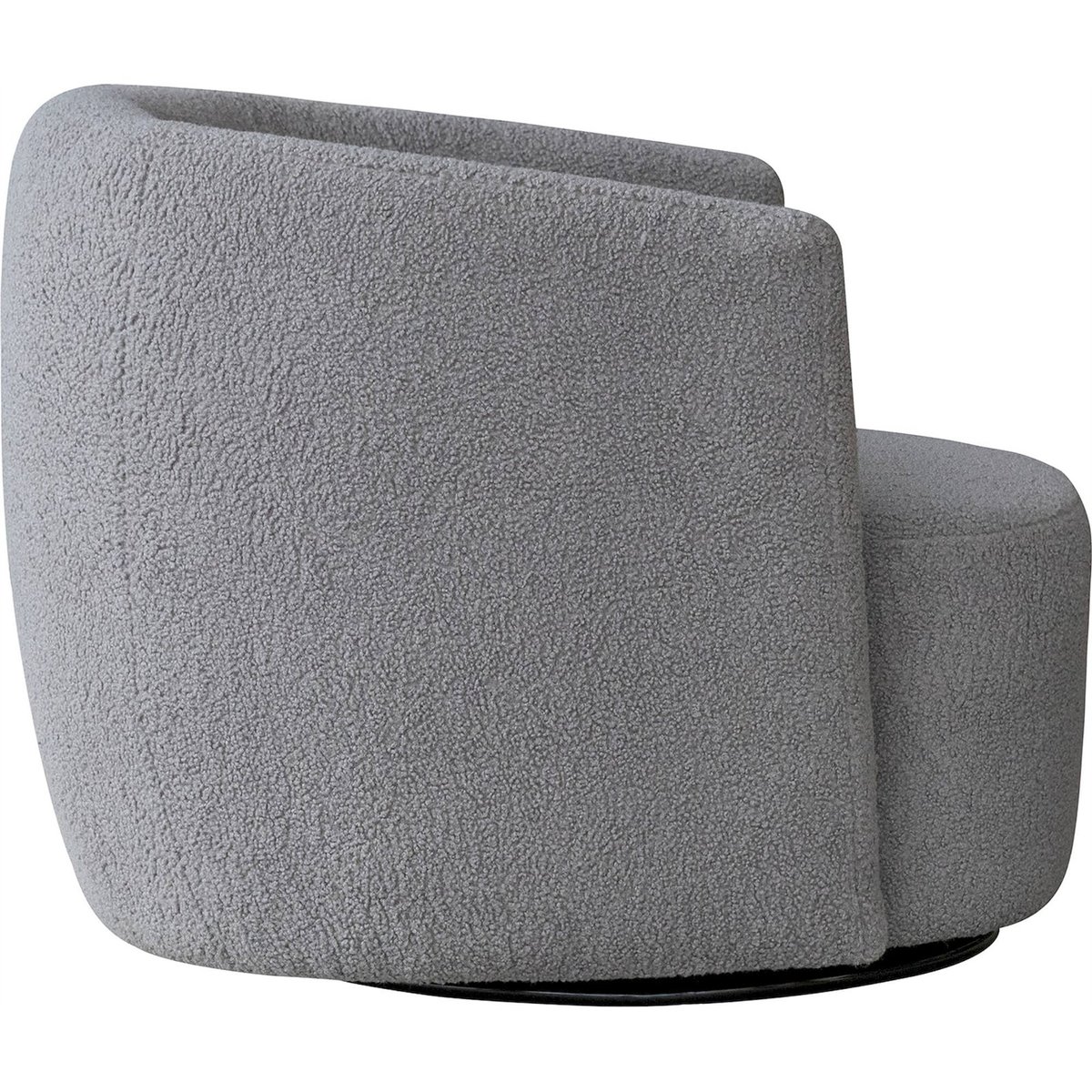 Fauteuil pivotant bouclé style scandinave gris clair chiné bouclé teddy, ARTE ESPINA