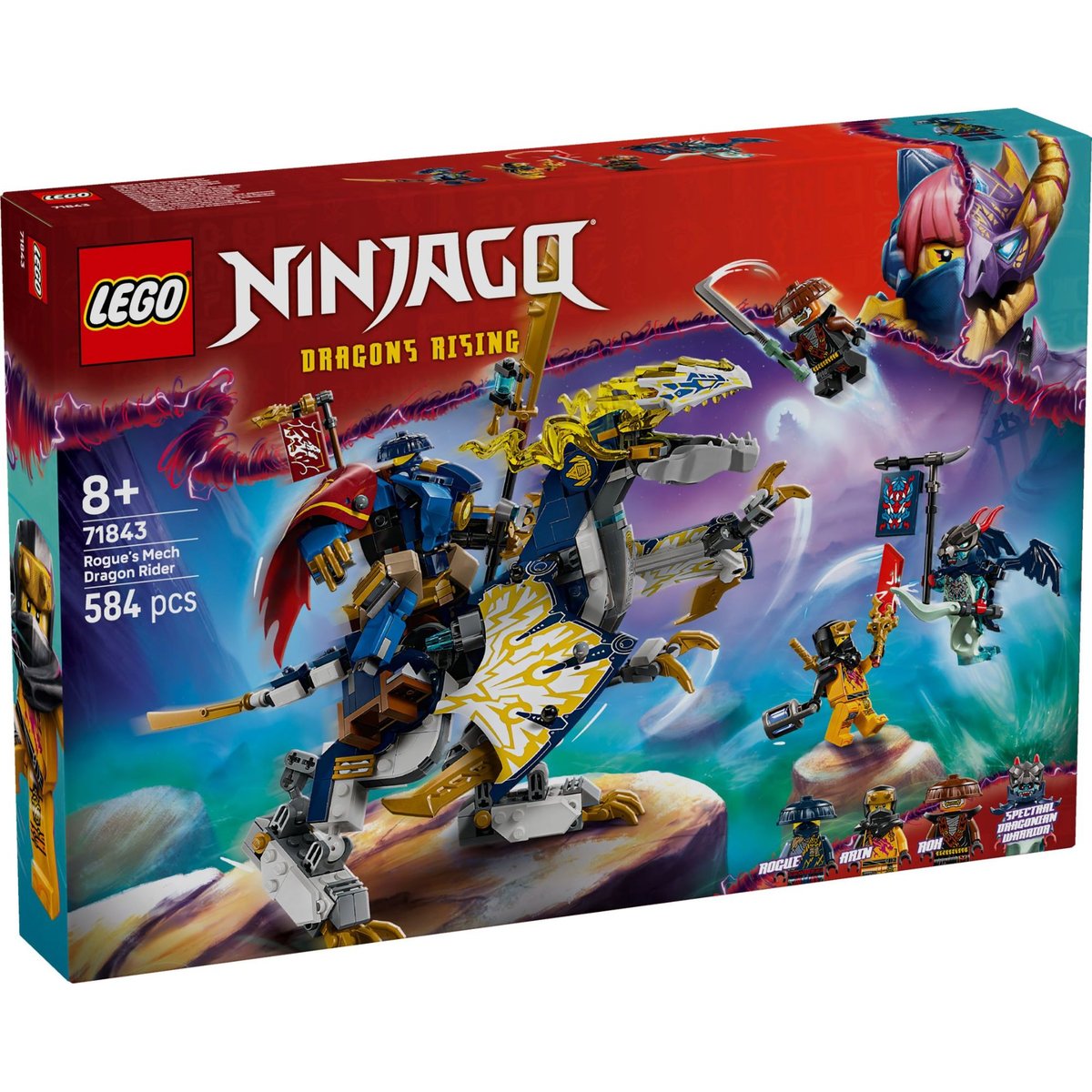 LEGO NINJAGO - Robot Dragonnier de Rogue - 71843 : Aventure Épique pour Enfants multicolore, LEGO