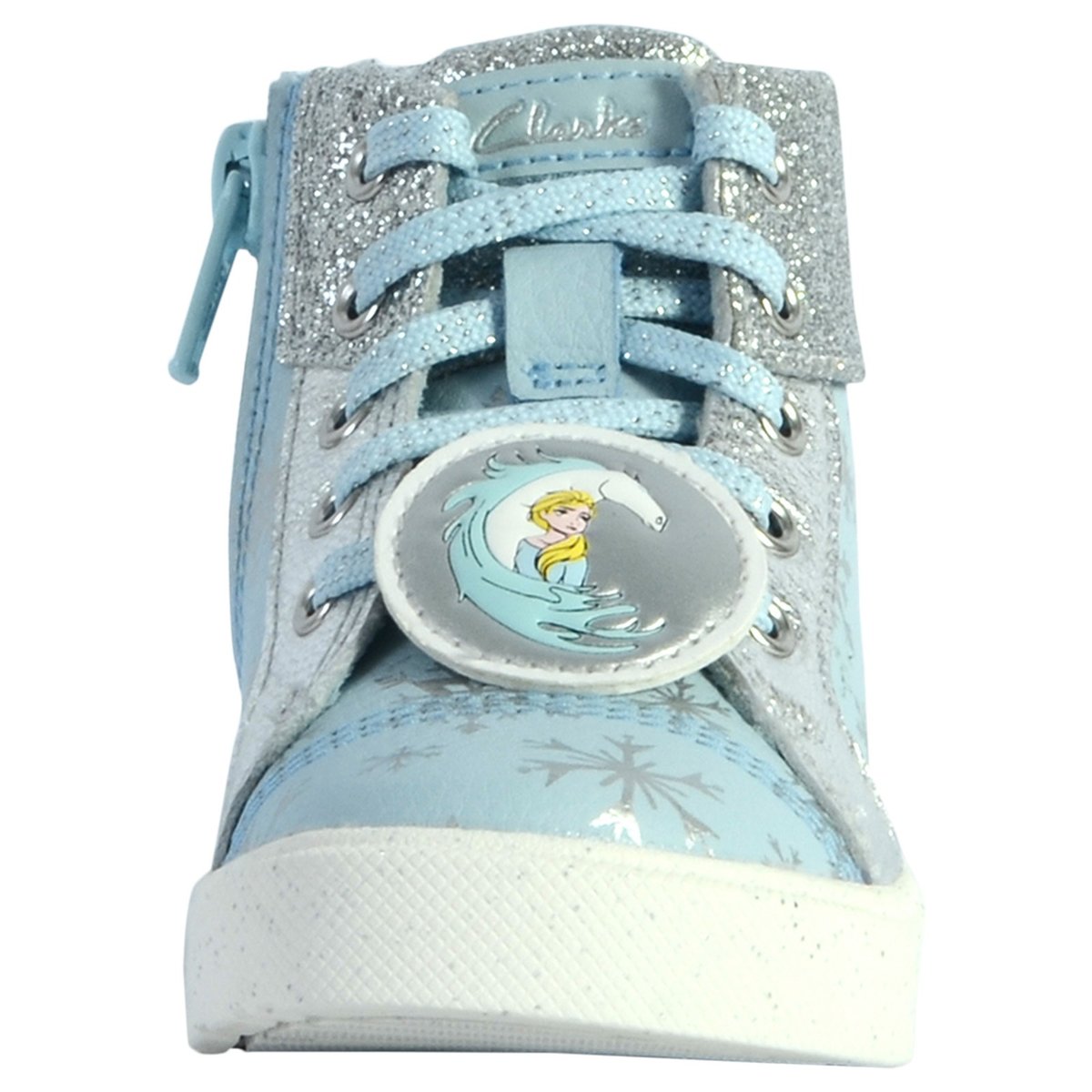Basket Montante Cuir City Ice k bleu clair, CLARKS