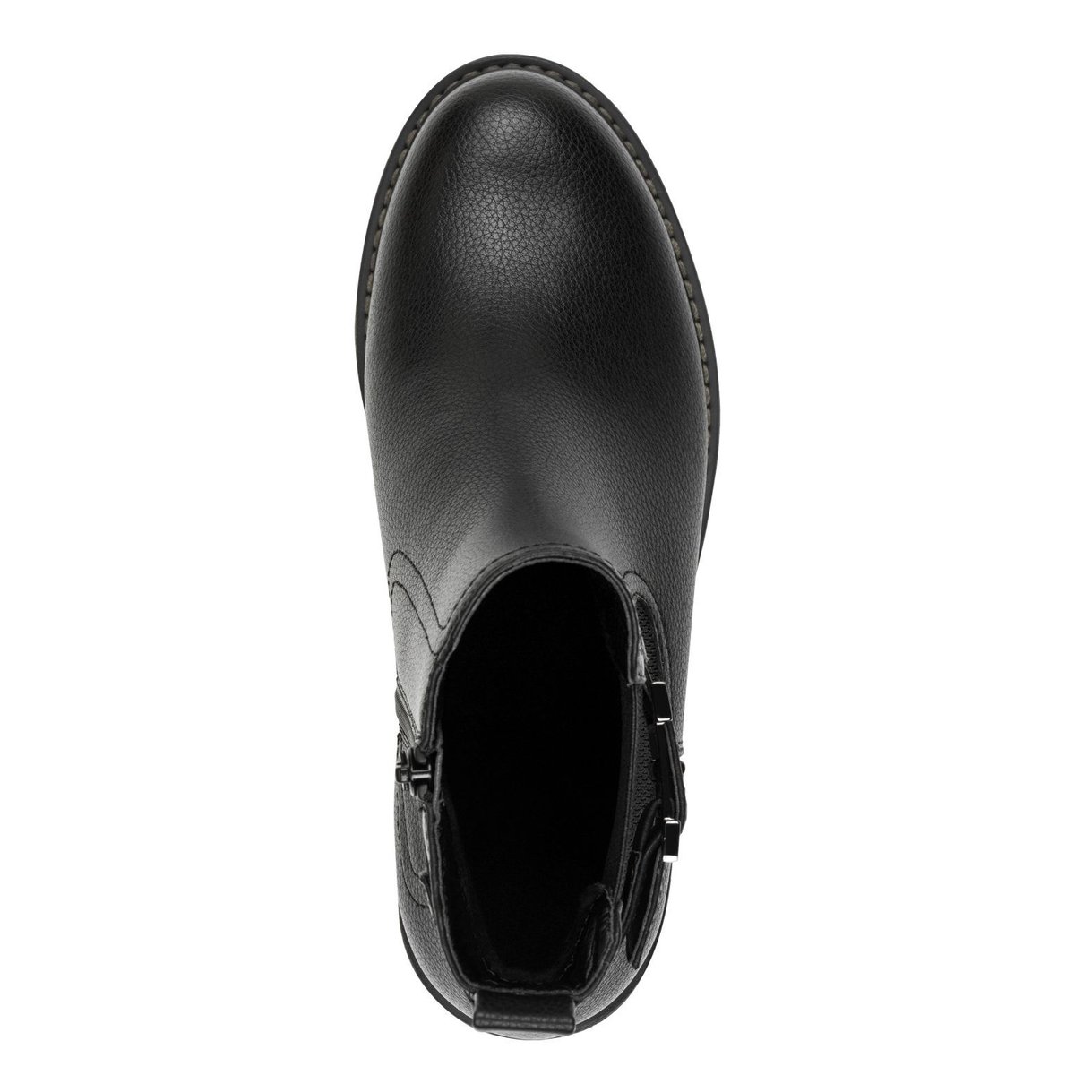 Bottine Chelsea zippée noir, JANA