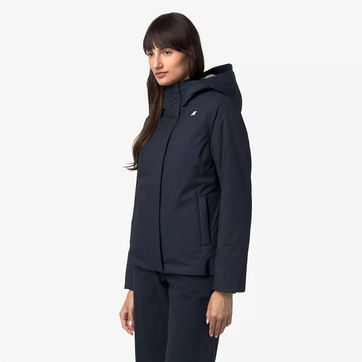 Coupe-vent mi-long, LIL TWILL SOFT BEAVER bleu gris, K-WAY