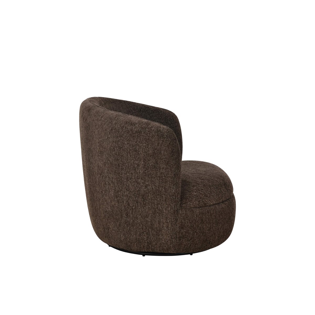 Fauteuil pivotant en tissu ANDER marron, SORELH