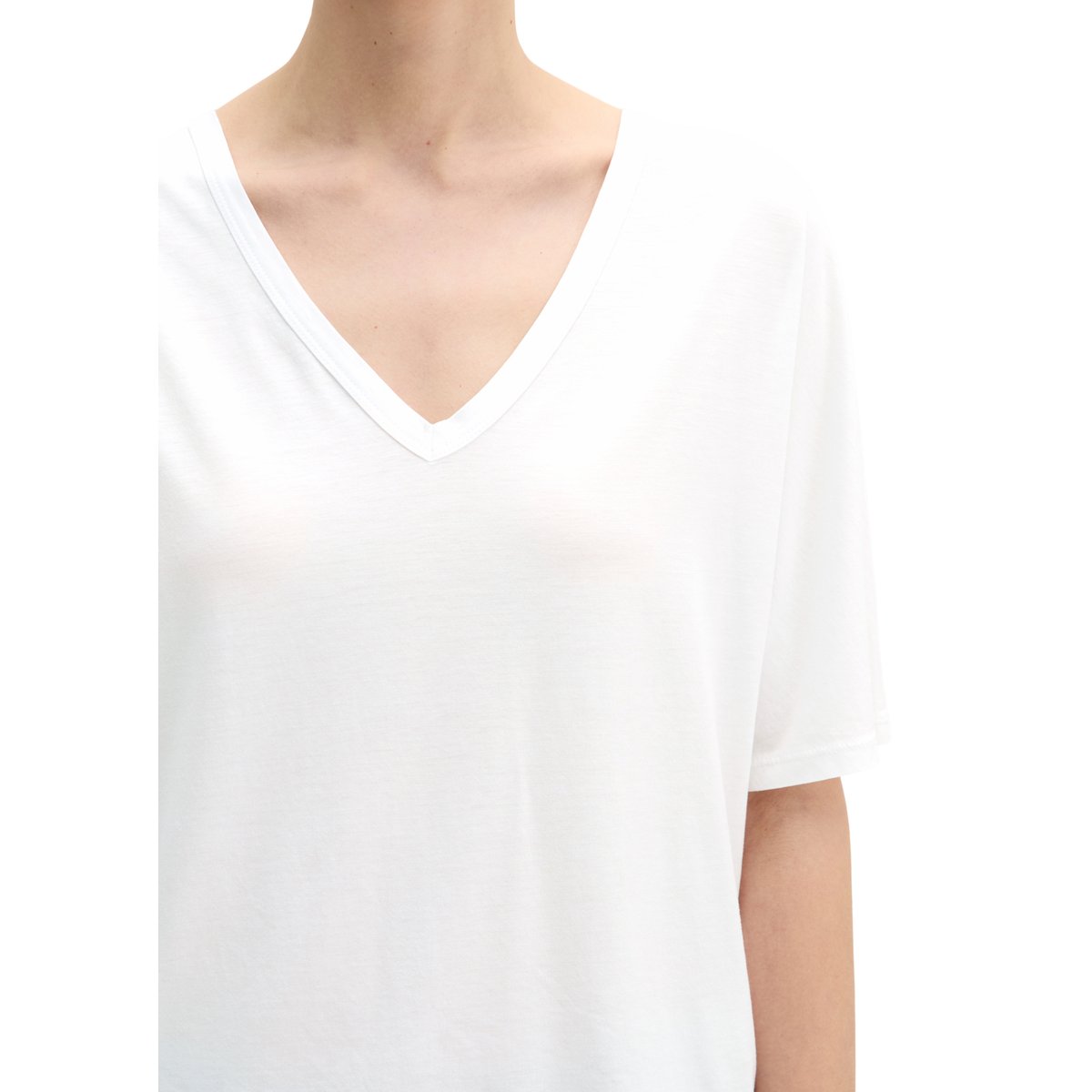 T-shirt loose avec manches coupées blanc, MARC O'POLO