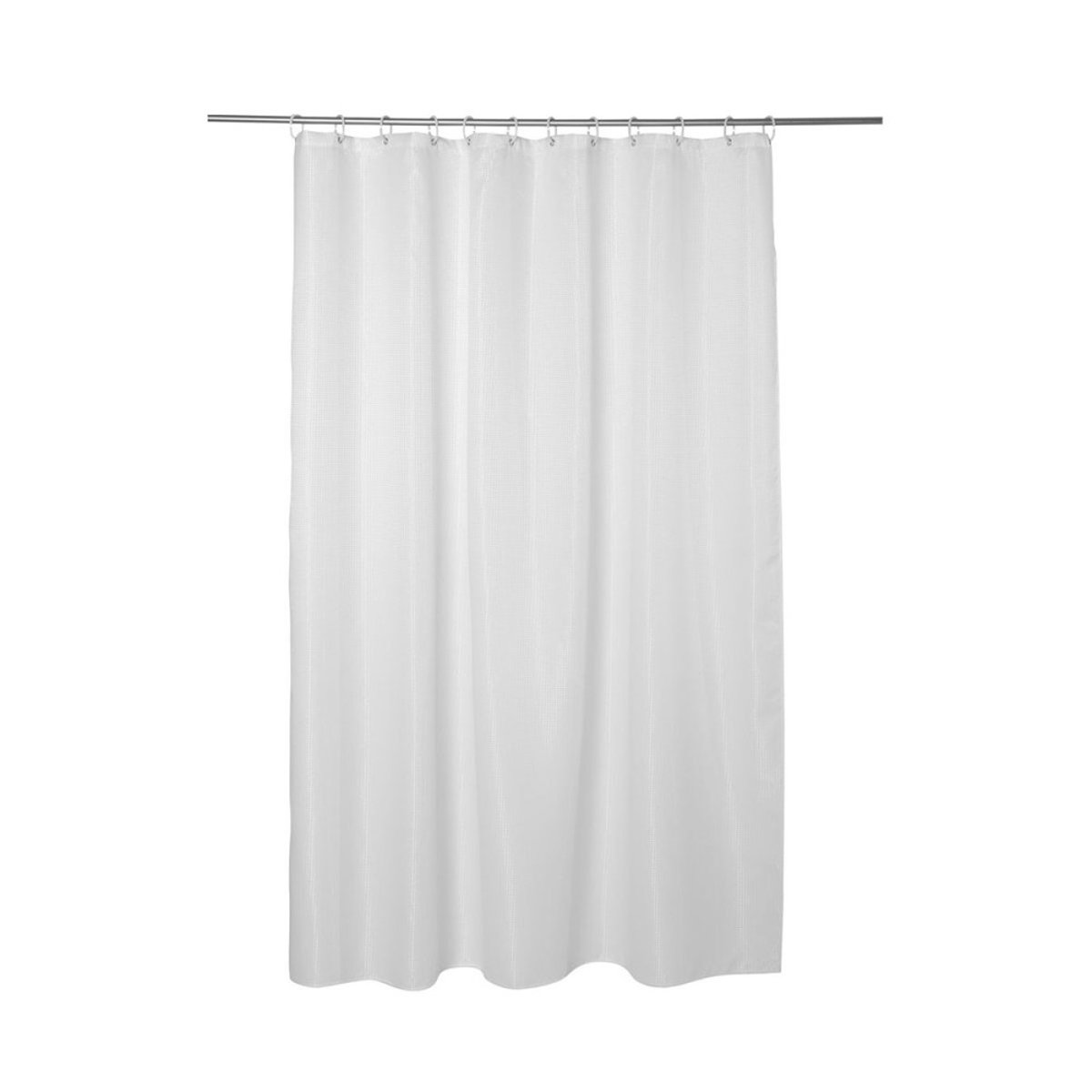 Rideau de douche 180x200 nid d'abeille blanc blanc, ATMOSPHERA