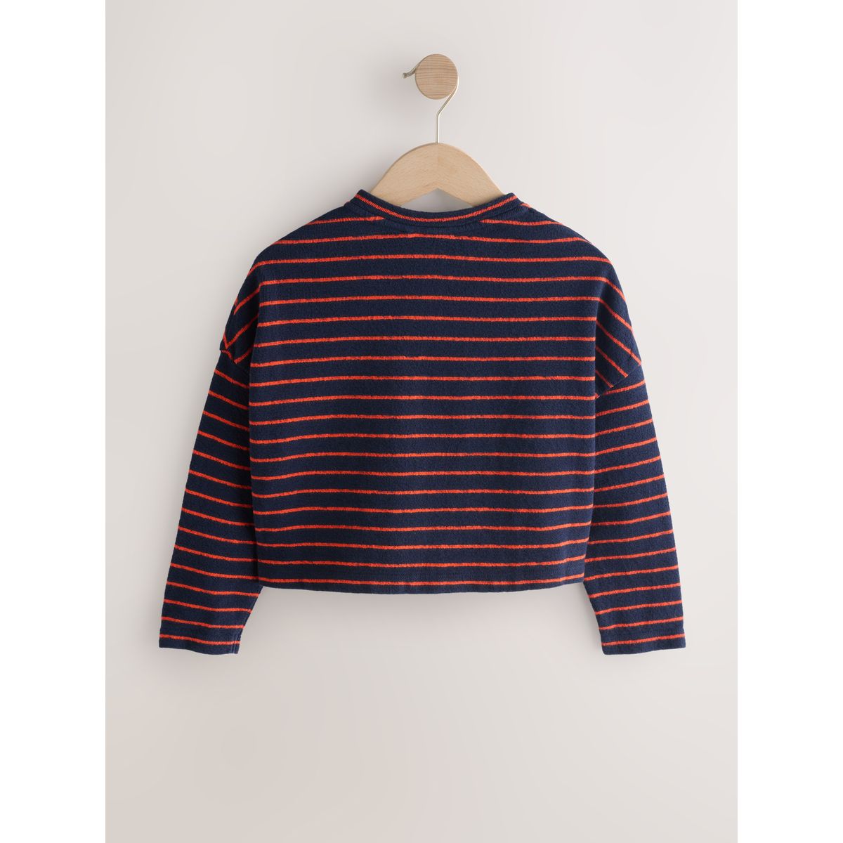Cardigan rayé texturé bleu marine/rouge, NEXT