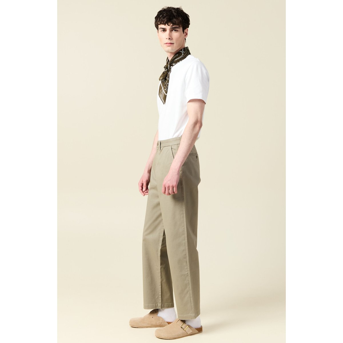 Chino coupe straight vert kaki, BONOBO