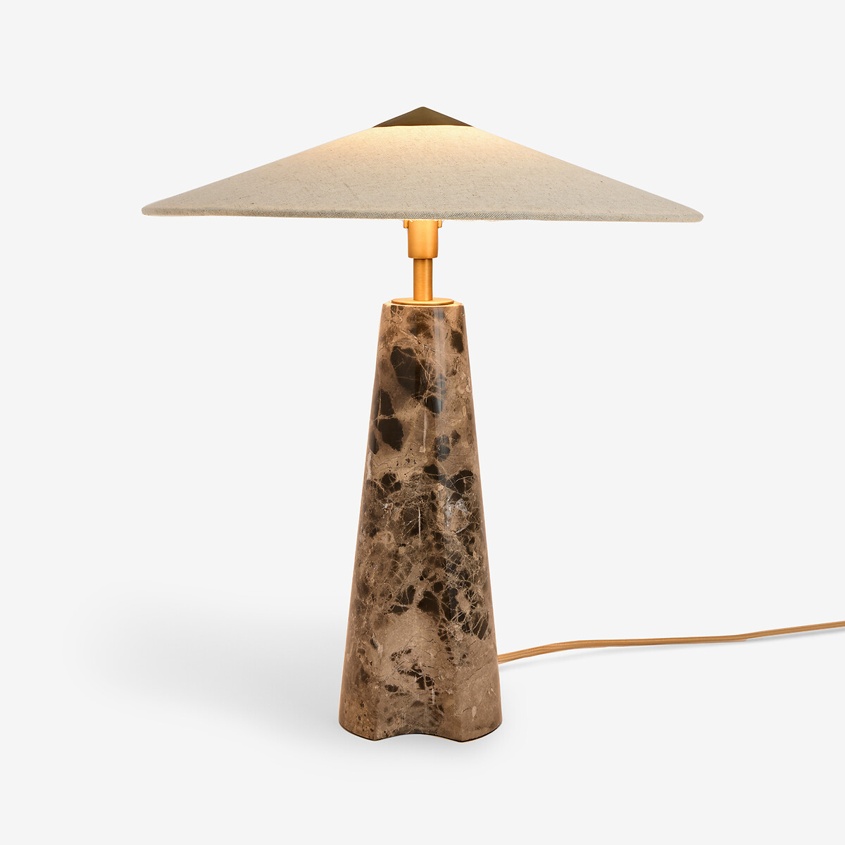 MADE.COM Heath Stone Table Lamp brown , MADE