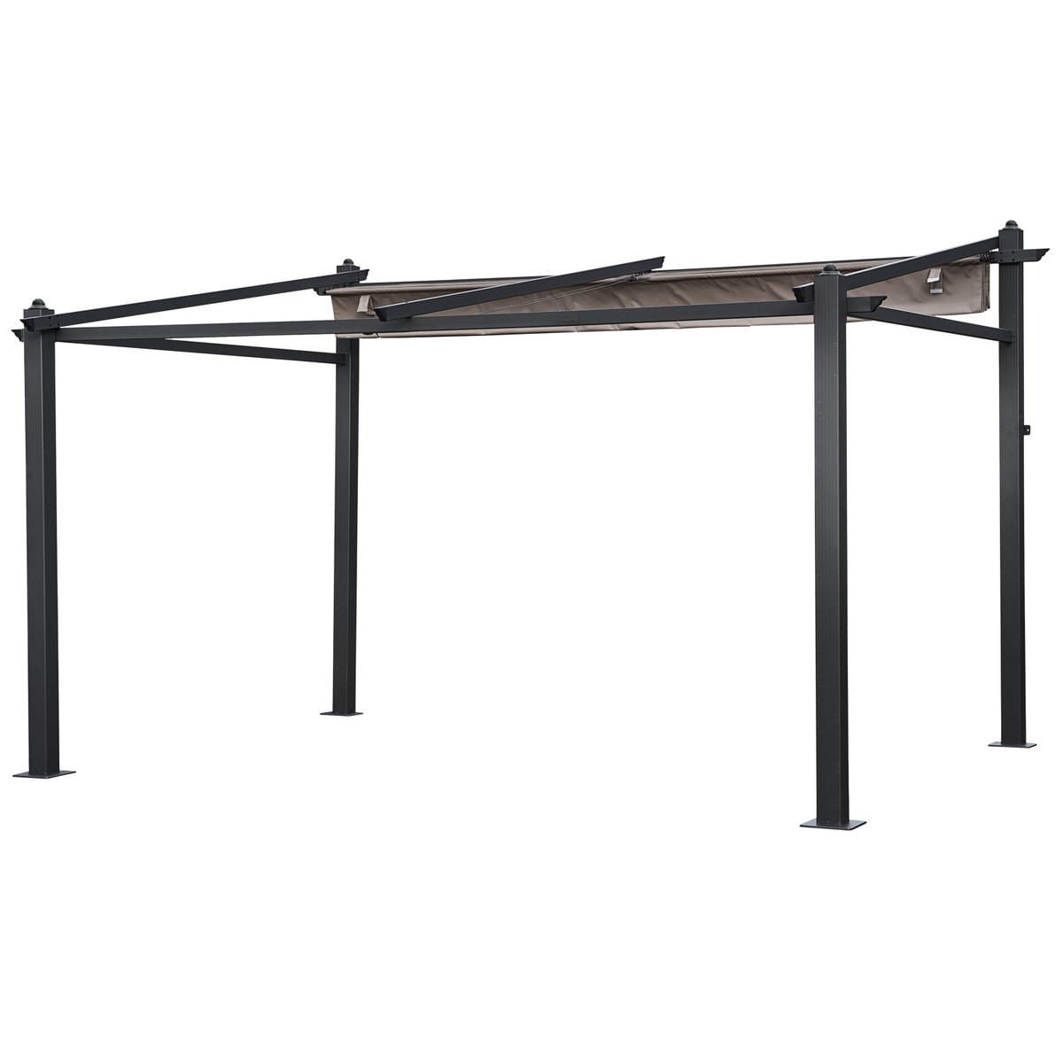 Pergola murale, 3x4m, FRÉJUS taupe, HAPPY GARDEN